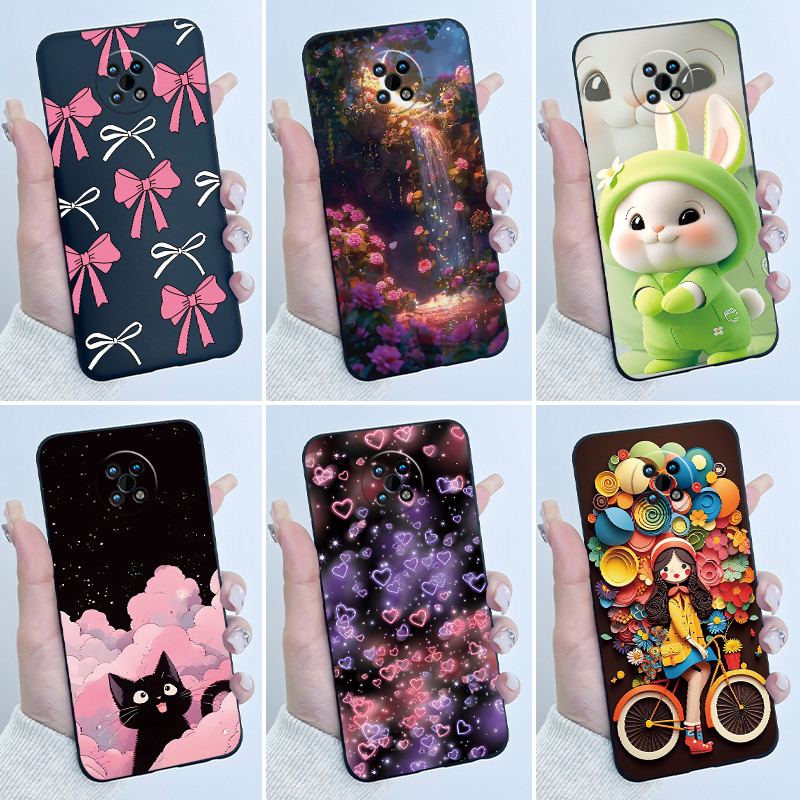 สําหรับ Nokia G50 กรณีน่ารักรักกระต่ายการ์ตูนซิลิโคนอ่อนนุ่มสีดํา TPU ป้องกันปกหลังสําหรับ Nokia G50 G 50 NokiaG50 5G ปลอก