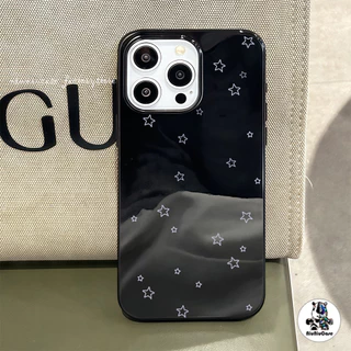 ดาวน่ารักและเรียบง่าย เคส เคสไอโฟน11 For IPhone 15 11 13 12 16 14 Pro Max XR XS X Max 8 7 Plus เปลือกอ่อน เรียบง่าย Case