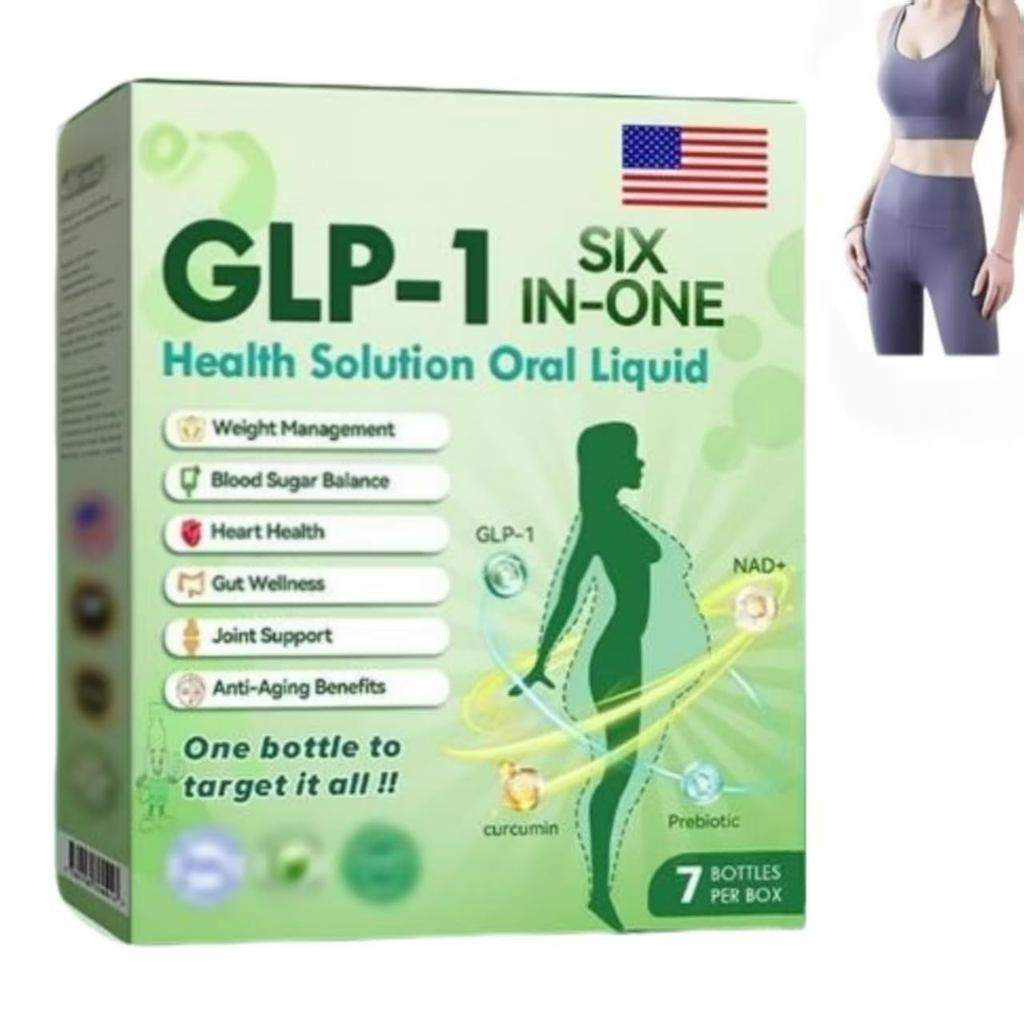 Glp-1 Six in One Oral Liquid, 2025 New Glp1 6 in 1 Oral Liquid, Natural Glp-1 plement for Women and 