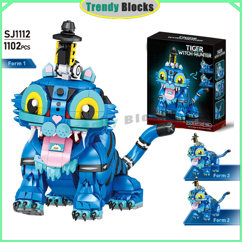 Derpy Tiger,Building Blocks,KPop Demon Hunters,น่ารักแมวเครื่องประดับของเล่นของขวัญ,SJ1112