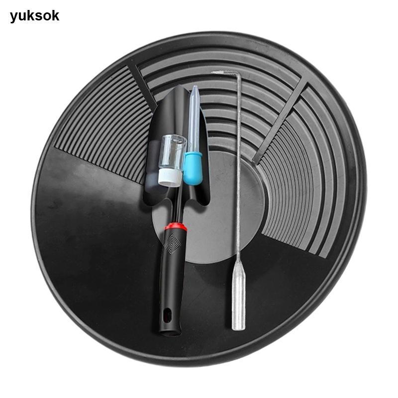 Yuksok Gold Panning Kit แบบพกพา อุปกรณ์สำรวจทองคำสำหรับไซต์เหมืองและชายหาด เหมาะสำหรับผู้เริ่มต้นและผู้หลงใหล
