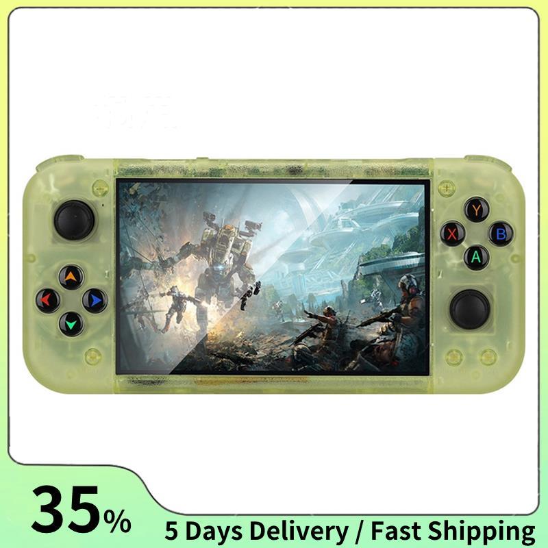 RG50XX มือถือคอนโซลเกม Retro 5 นิ้ว 64G 20000 + วิดีโอเกม LINUX 3D จอยสติ๊กสําหรับ 19 + Simulator B