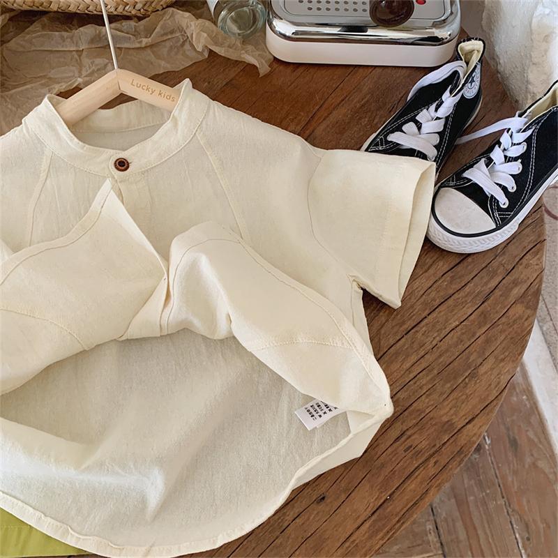 COD 2026 Retro Art~Mori สไตล์เกาหลีรุ่น Retro รอบคอเย็บเสื้อชายหญิงเด็กทารกแฟชั่นเสื้อหลวมฤดูร้อนอิน