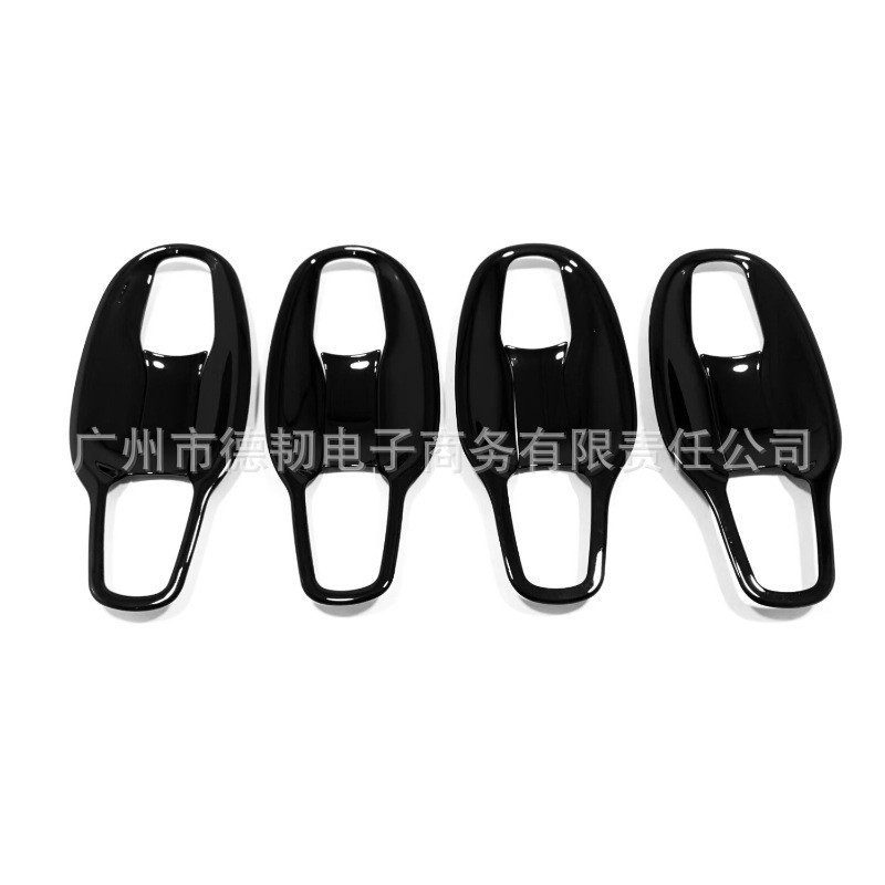 เหมาะสําหรับ 08-15 Land Cruiser Land Cruiser LC200 FJ200 200 สติกเกอร์ชามประตูสีดําสดใส