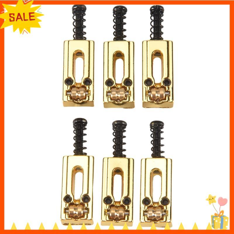 [Fast D] 6 ชิ้นโลหะกีตาร์สะพานอาน Ball Roller String Tremolo สะพานอานสําหรับกีตาร์ไฟฟ้าอะไหล่