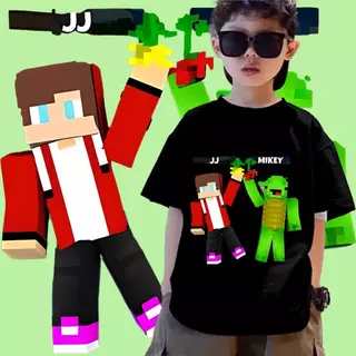 [COD]Candy kids Jj & Mikey Maizen Minecraft เสื้อเกมส์ Cod+K5 hot New เสื้อผ้าเด็ก เสื้อยืด เสื้อแขนสั้น สไตล์ลำลอง คอก