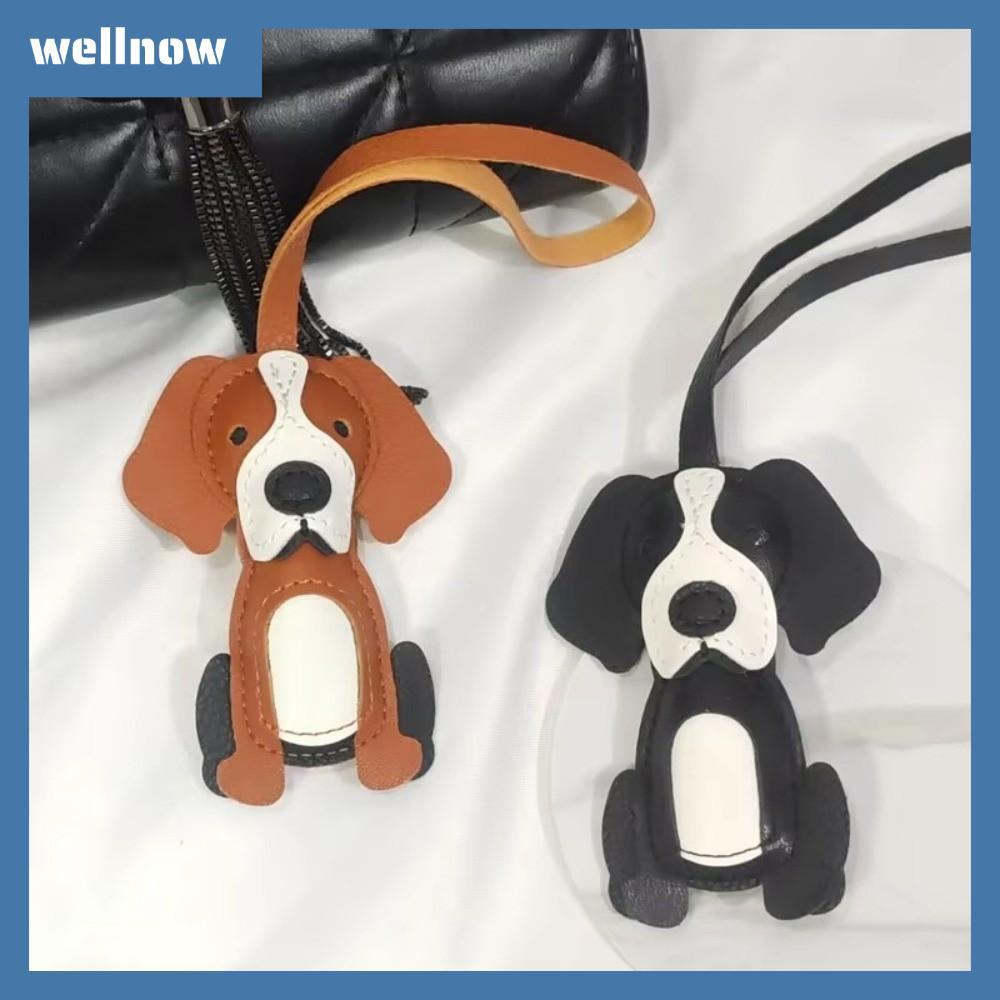 WELLNOW Border Collie Charm สายรัดปรับได้นำมาซึ่งความสะดวกในการใช้งาน กับหนังเทียมน้ำหนักเบา ออกแบบเพื่อกระเป๋าและกุญแจ
