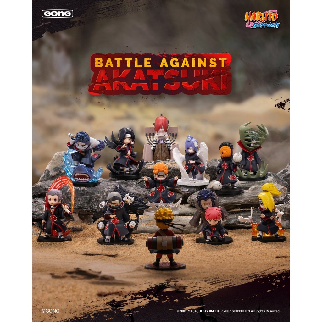 พร้อมส่ง🇹🇭 โมเดล POP MART x Naruto: Shippuden Series Battle Against Akatsuki Themed Figure นารูโตะ