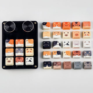 MAIMOOO Cat Keycap MAO โปรไฟล์ 5 ชิ้นส่วนบุคคล Meow ลูกแมว K…