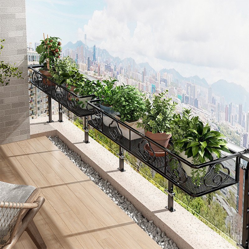 ระเบียงเฟอร์นิเจอร์โรงงานกระถางดอกไม้ชั้นวางดอกไม้ชั้นวางเหล็กกว้างธรณีประตูหน้าต่างมากกว่าดวงอาทิตย