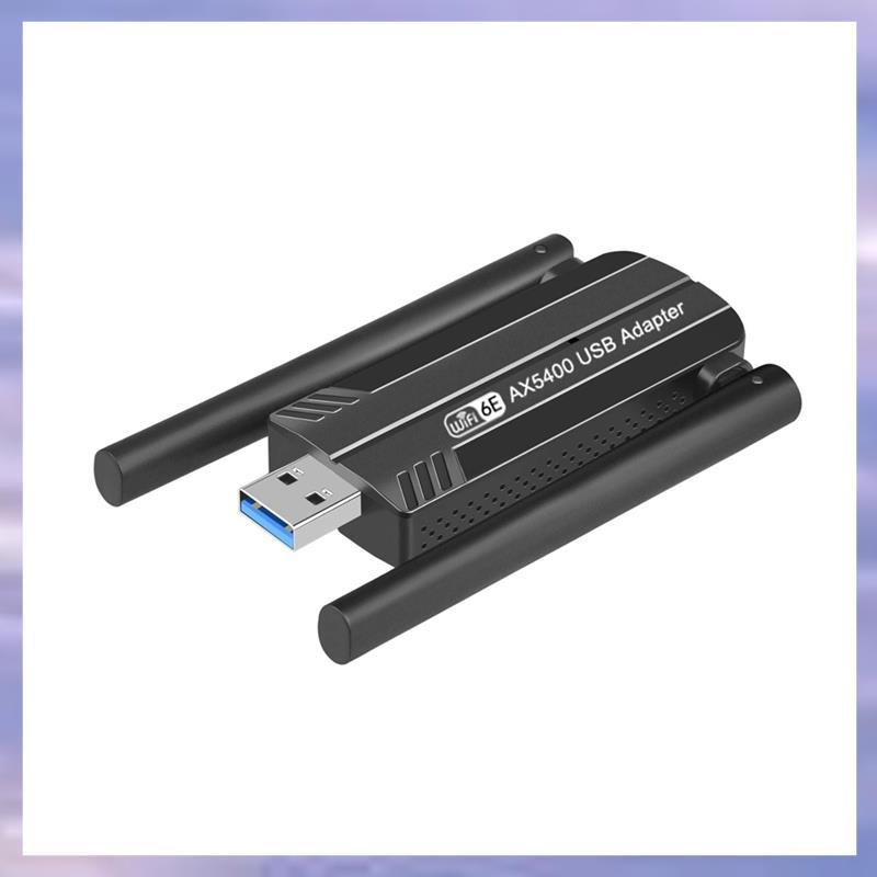 5400Mbps WiFi 6E การ์ดเครือข่าย USB 3.0 อะแดปเตอร์ WiFi Tri-Band 2.4G 5G 6G ตัวรับสัญญาณ Wifi Dongle