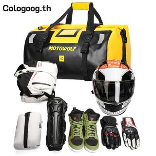 [colog.th] รถจักรยานยนต์กันน้ําหางกระเป๋าที่นั่งด้านหลังแพ็ค 40L Travel กลางแจ้งแห้งกระเป๋าม้วนแพ็คกระเป๋ามอเตอร์ไซด์สกู๊ตเตอร์กีฬากระเป๋าเดินทาง Touring Biker หางกระเป๋า