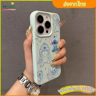 💙การ์ตูน Stitch💙 คู่ สำหรับ IPhone 11 12 15 16 17 13 14 Pro Max XR XS X 7Plus 8Plus Max 16 7 8 15 Plus เคสโทรศัพท์สีชมพู