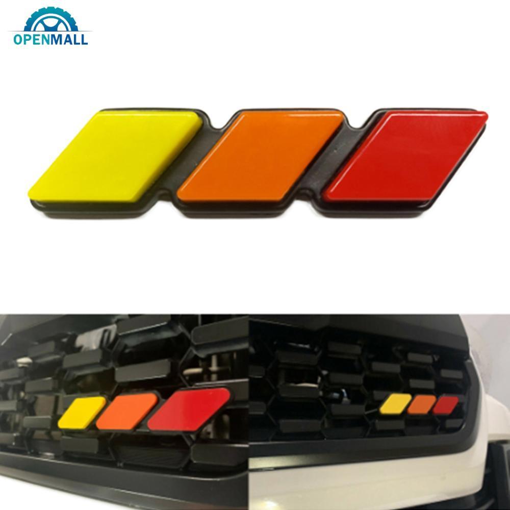 OPENMALL รถ 3 Grille Badge สติกเกอร์สําหรับ Toyota Tacoma 4Runner Tundra Decals จัดแต่งทรงผมรถ F7Q9