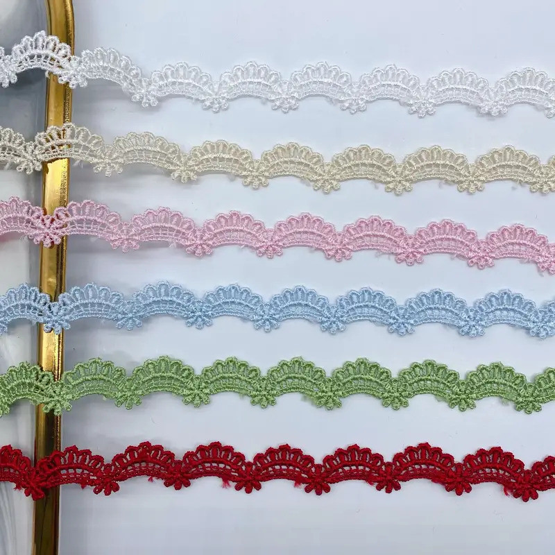 3Yards Of Multi-color Flower Lace Fabric DIY Embroidery Jewelry Wedding Clothing Garment Accessories