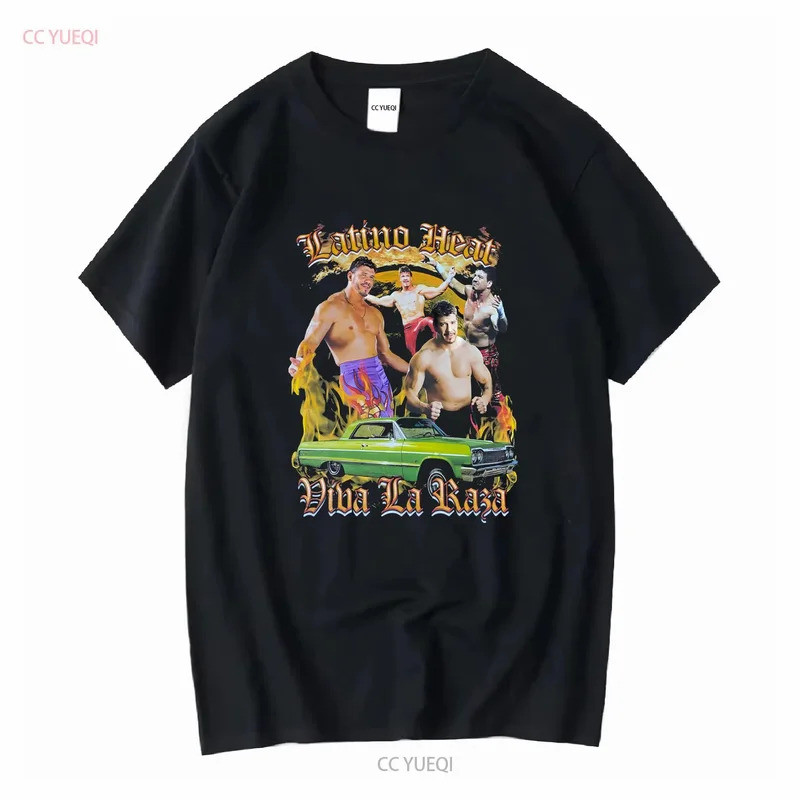 เสื้อยืด Eddie Guerrero Viva La Raza TE2710 เสื้อผ้าแฟชั่นวินเทจ ดีไซเนอร์กราฟิก สบาย นุ่มนวลเล็กน้อ