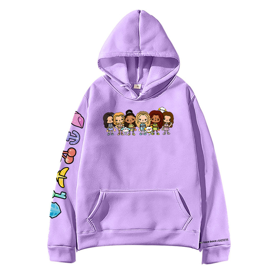 KATSEYE X Toca Boca Hoodie Fleece Hoody Casual