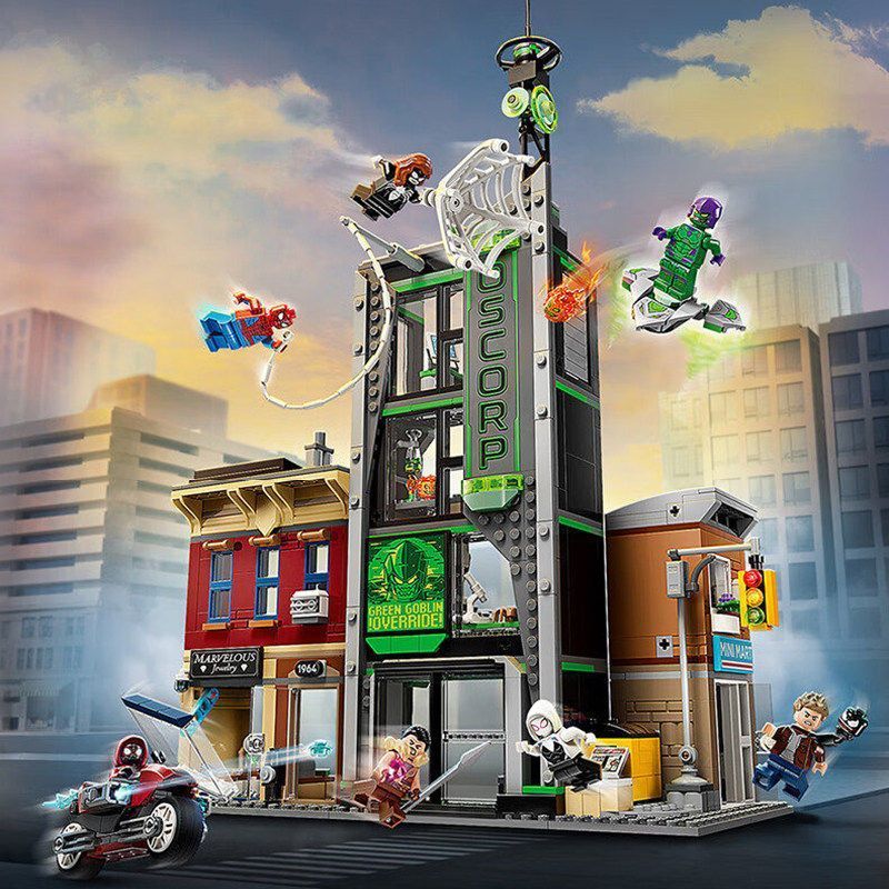 LEGO Rose Superhero Spider-Man vs ออสเตรีย Group 76324 Boy ประกอบรุ่น Building Block ของเล่นเด็กของข