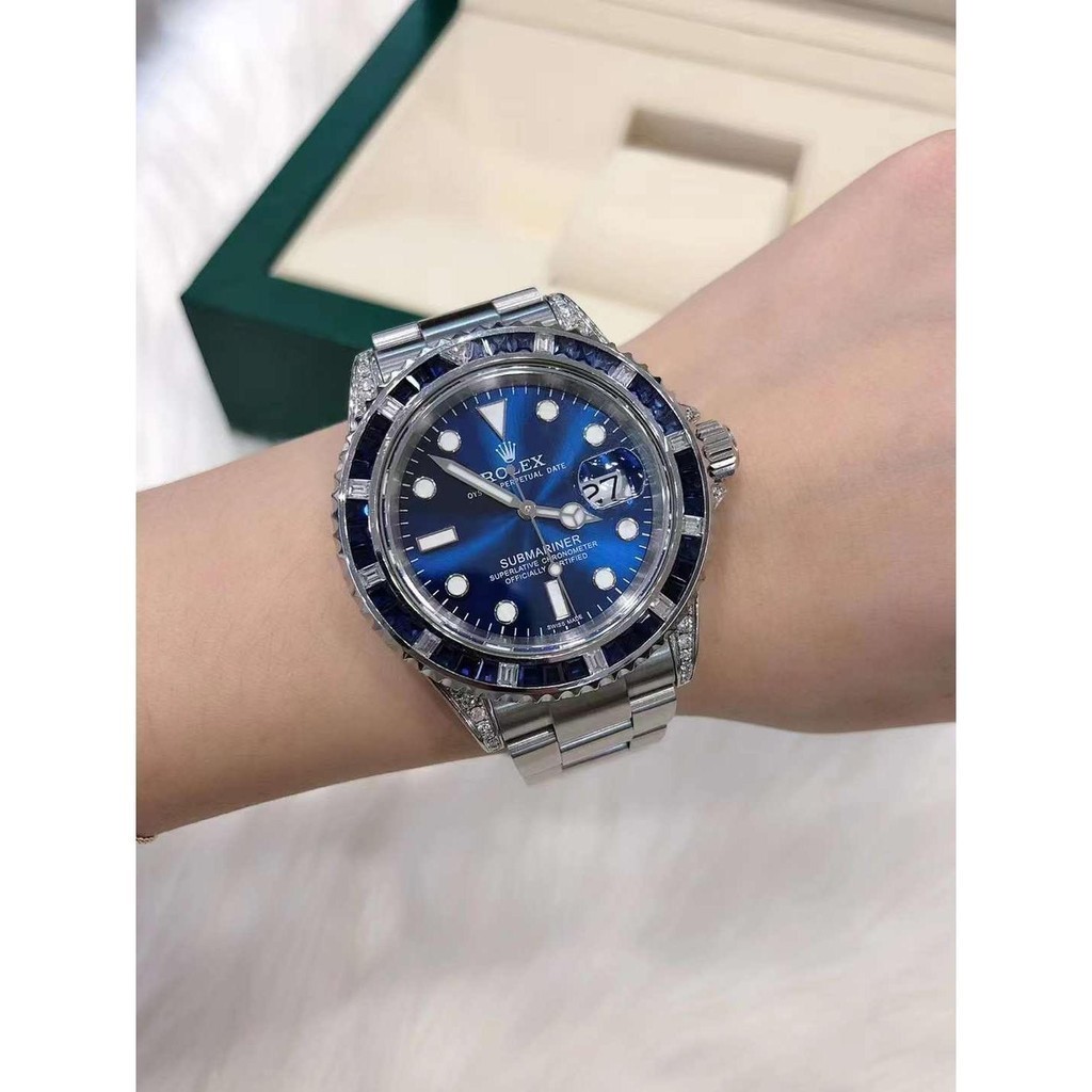 Rolex Rolex Rolex Rolex Same Style Rolex Submariner116610ด้านหลังเปลี่ยนแผ่นเพชรอัตโนมัตินาฬิกาผู้ชา