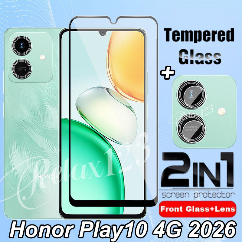 สําหรับ Honor Play10 4G 2IN1 Full Screen Protector กระจกนิรภัยสําหรับ HONOR Play10T Play 10 T Play10