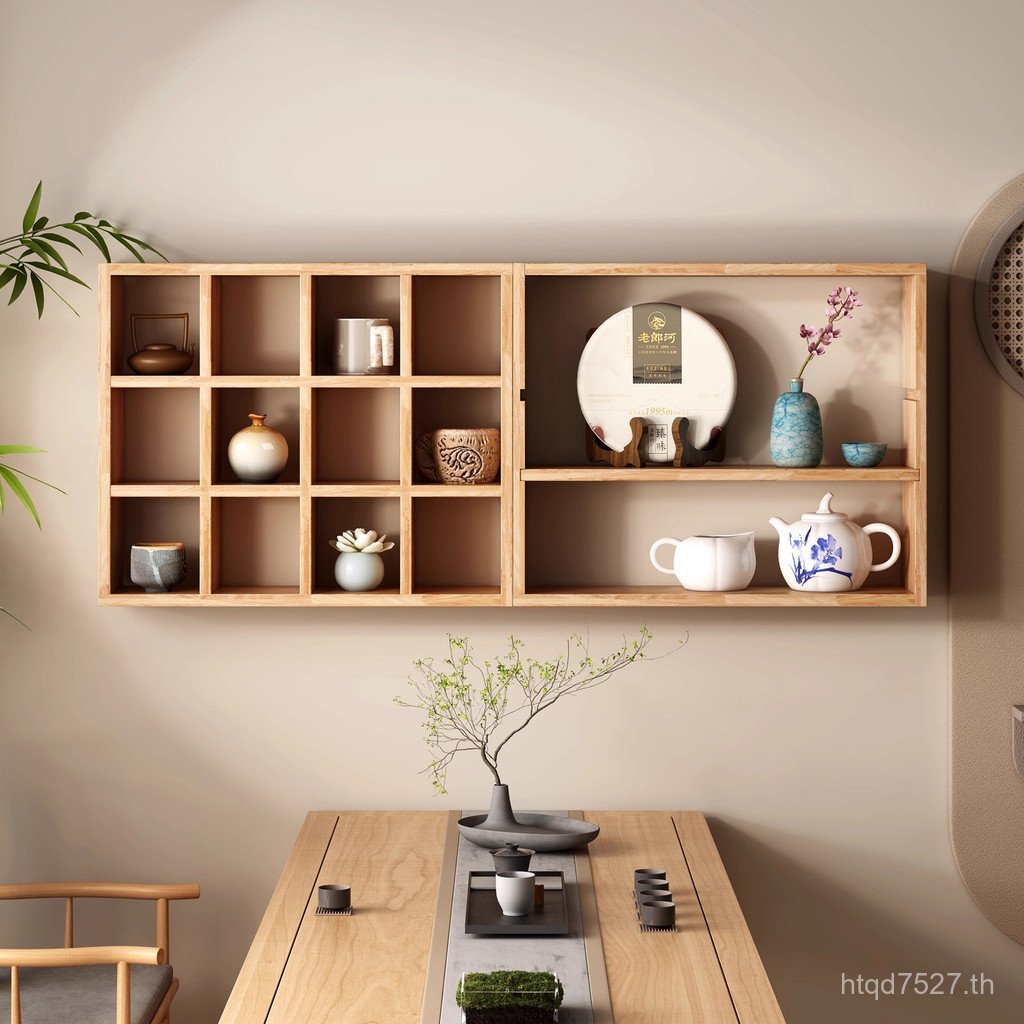Wall Rack Storage Rack Rack Rack ตกแต่งไม้มัลติฟังก์ชั่ Rack ถ้วยติดผนังชั้นวาง Sundries ชั้นวางหนัง