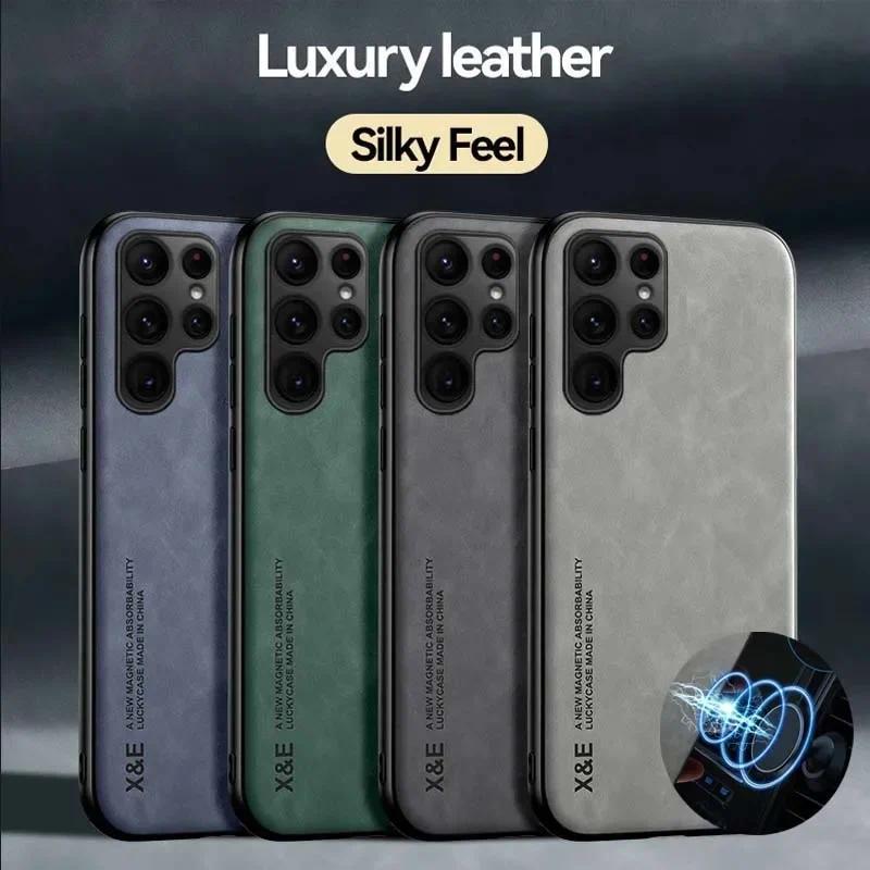 SAMSUNG เคสโทรศัพท์หนังหรูหราเหมาะสําหรับSamsung S26 S25 S24 S23 Ultra S25 FE A17 A16 A57 A56 A37 A3