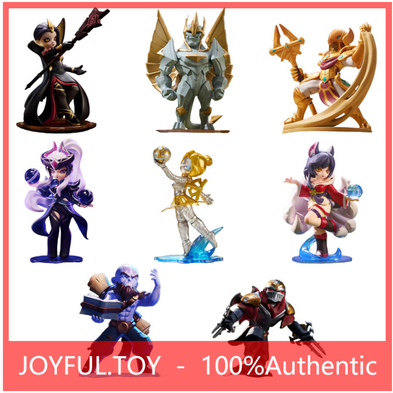 P POPMART League of Legends Midway Showdown Series ฟิกเกอร์กล่องของขวัญปริศนา
