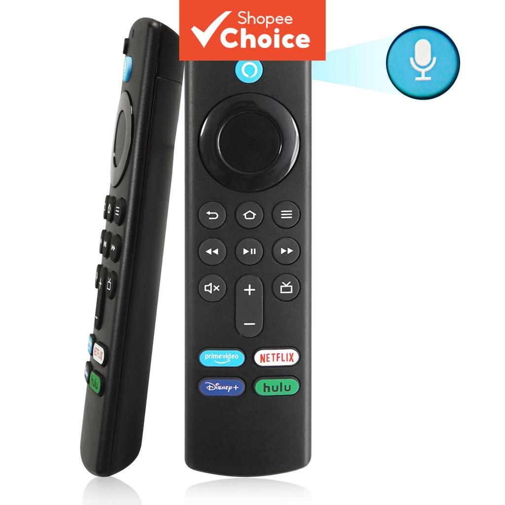 รีโมทคอนโทรลพร้อมฟังก์ชั่นเสียง (รุ่นที่ 3) อะไหล่ทดแทน ใช้ได้กับ AMZ Smart TV Stick (รุ่นที่ 2, รุ่
