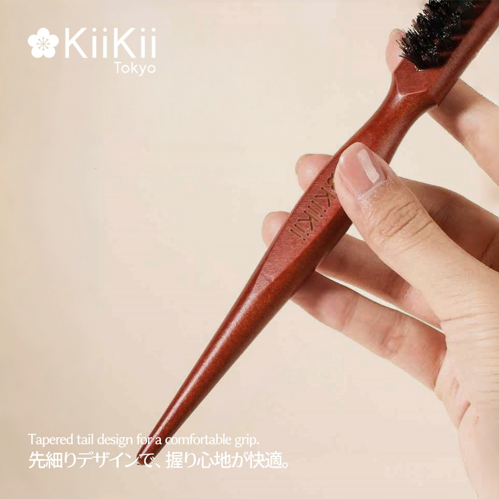 KiiKii Beauty Lab หวี หวีขนหมูป่า หวีจัดแต่งทรงผม หวีจัดแต่งทรงผมมืออาชีพ คุณภาพดี  ไม้จริง - รูปที่ 4