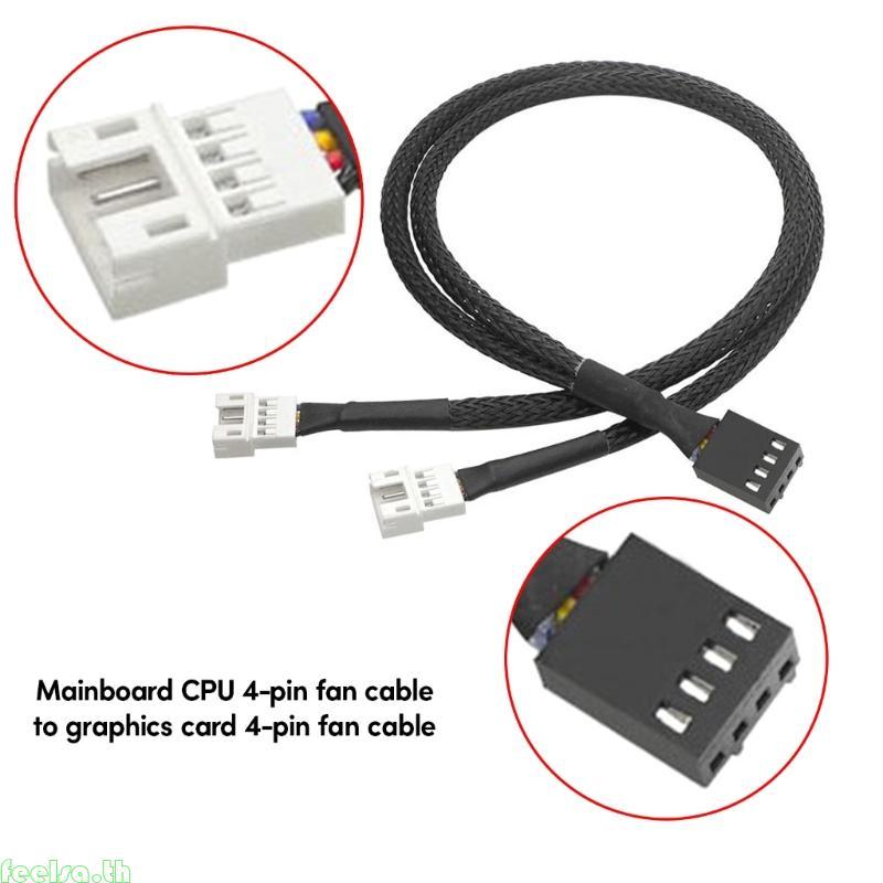 Feela 1 2Ways 4 Pin PWM Splitter 4Pin PWM หญิง 4Pin PWM อะแดปเตอร์สําหรับคอมพิวเตอร์ CPU พัดลม Sleev
