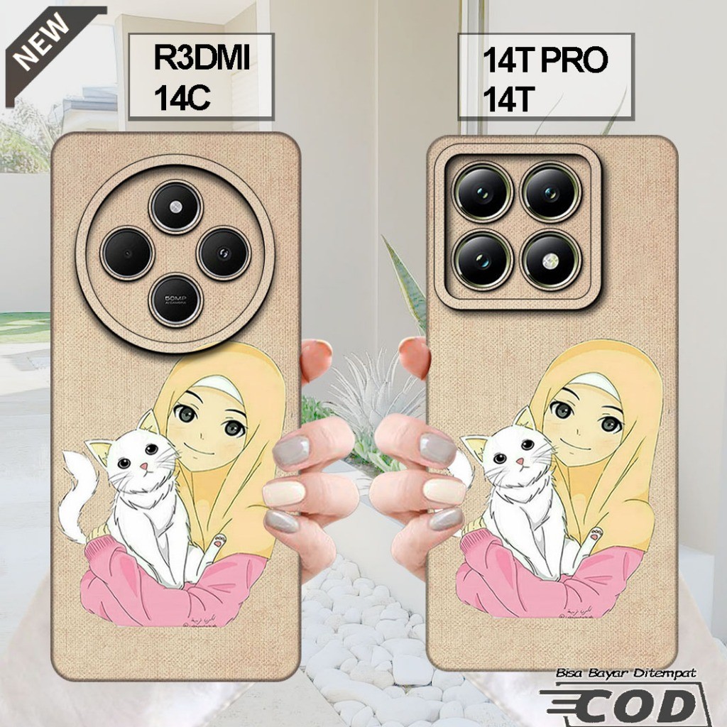 เคส XIAOMI REDMI 14C - เคส XIAOMI 14T - เคส XIAOMI 14T PRO _ปลอกซิลิโคนยืดหยุ่นใสสีดํา