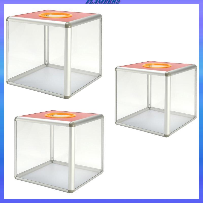 [Flameer2] Raffle Box Portable Multi-scenario Transparent Lottery Box Feedback Case Ticket