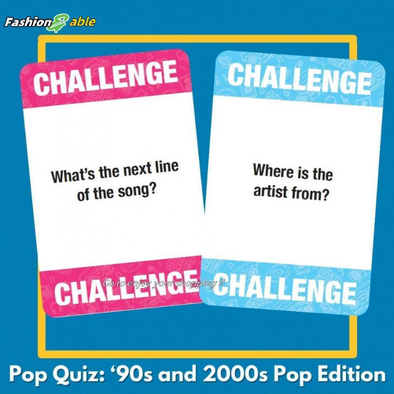 Fashion.shop03 Lyrics Pop Quiz Pop Quiz 90s & 2000s Edition Music Trivia Game - Fun Pop Music Guessi