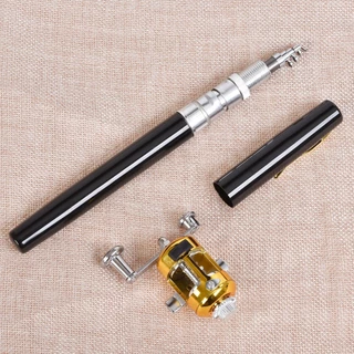 SYLPH คันเบ็ดปากกา รอกเบส สำหรับงานตกปลาเล็ก Pocket Telescopic Mini Fishing Pole ปากการูปร่างพับคันเบ็ดด้วย Reel Wheel