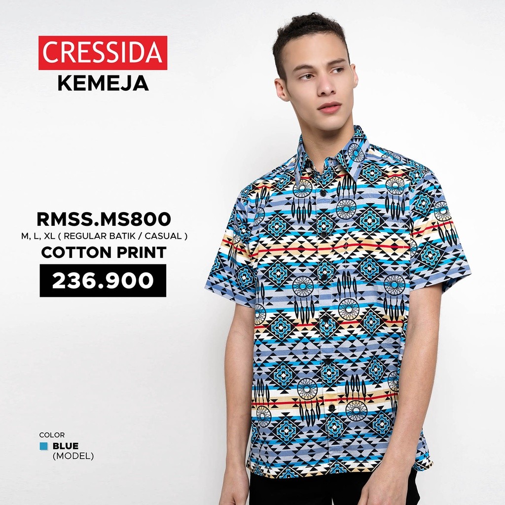 KEMEJA Original Cressida Mens Batik Shirt Regular Short Sleeve - RMSS.MS800