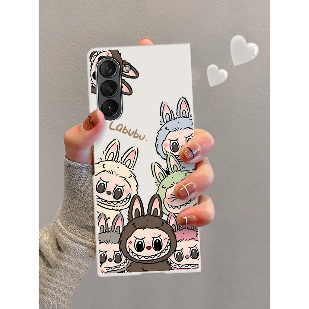 ☉Rab ผ้าเหมาะสําหรับ Samsung zfold5 เคสโทรศัพท์มือถือหน้าจอพับใหม่ Z Fold4 การ์ตูนน่ารัก zfold3/2 คู