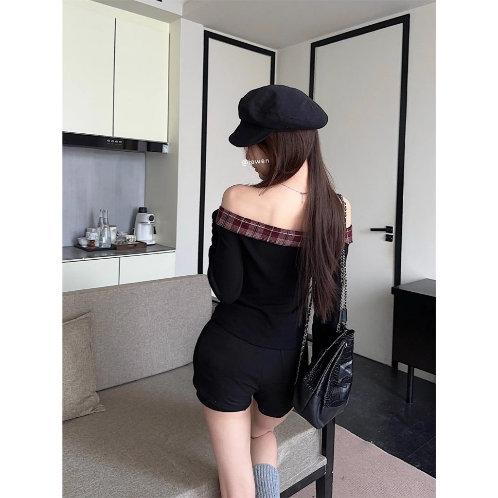 FASHION.61 เสื้อยืดแขนยาว เสื้อเปิดใหล่ แฟชั่น ผ้านุ่มใส่สบาย รุ่น W3127 ราคา ถูกที่สุด ดีลบีเคเค แกลเลอรีภาพที่ 7