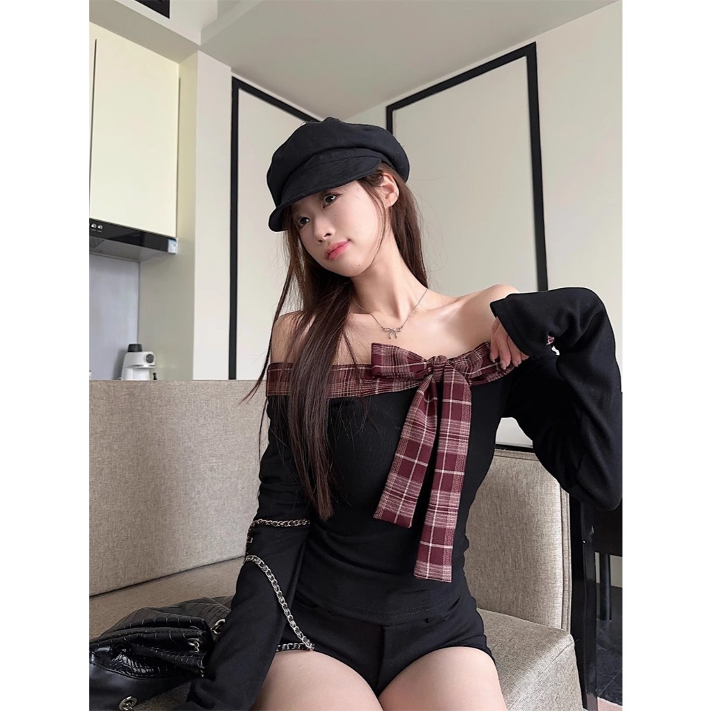 FASHION.61 เสื้อยืดแขนยาว เสื้อเปิดใหล่ แฟชั่น ผ้านุ่มใส่สบาย รุ่น W3127 ราคา ถูกที่สุด ดีลบีเคเค แกลเลอรีภาพที่ 9