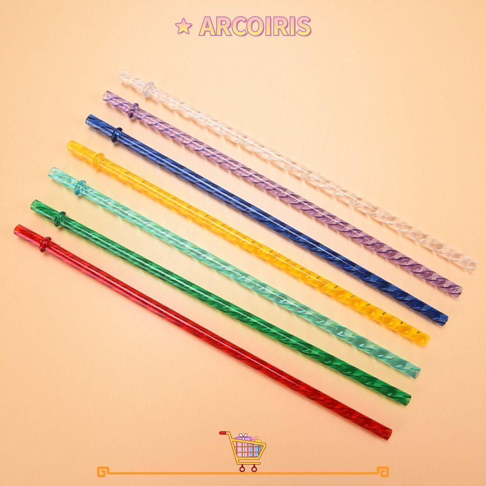 หลอด ARCOIRIS ECOZEN, อุปกรณ์ปาร์ตี้แบบใช้ซ้ําได้หลอดดื่มพลาสติก, การรีไซเคิลที่สร้างสรรค์พร้อมเข็มกลัดฟางขนาดเส้นผ่าศูนย์กลางขนาดใหญ่หลายสีสําหรับเด็ก