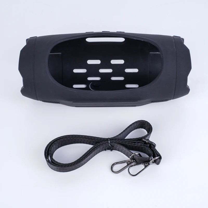 SIKAI ซิลิโคนป้องกันกรณีสําหรับ JBL Charge6 ลําโพงบลูทูธ Soft Sleeve พร้อมสายคล้องไหล่สําหรับ JBL Ch