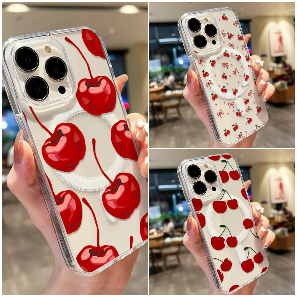 Magnetic เคส For IPhone 16 14 12 11 13 15 17 Pro Max 15 Pro 16ProMax 17 Air เคสโทรศัพท์ฮาร์ดพีซีใสกันกระแทกแม่เหล็ก