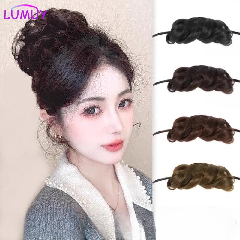 วิกผมธรรมชาติ Lumuy Maruko Head เพิ่มปริมาณและพันเกลียว สีทองเหมือนดอกไม้เบ่งบาน สำหรับผมวงกลม