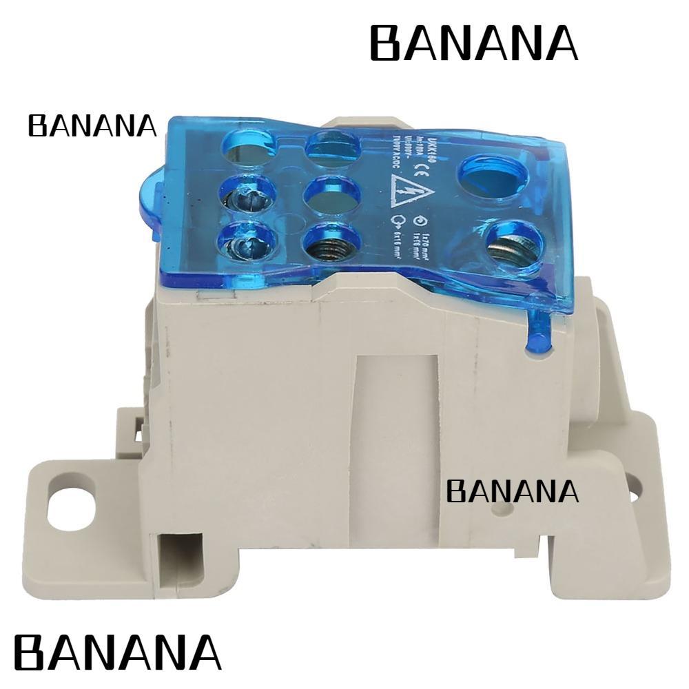 BANANA1 กล่องกระจาย, 690V Blue UKK160 DIN Rail Terminal Block กล่อง, ทนทานติดตั้งง่าย 160A สายไฟตู้ก