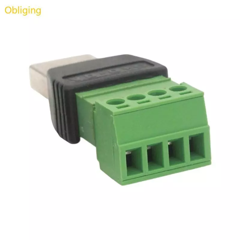 Obliging USB2 0 ชายเป็นเทอร์มินัลบล็อกอะแดปเตอร์ไม่จําเป็นต้องบัดกรี 4Pin Connectors