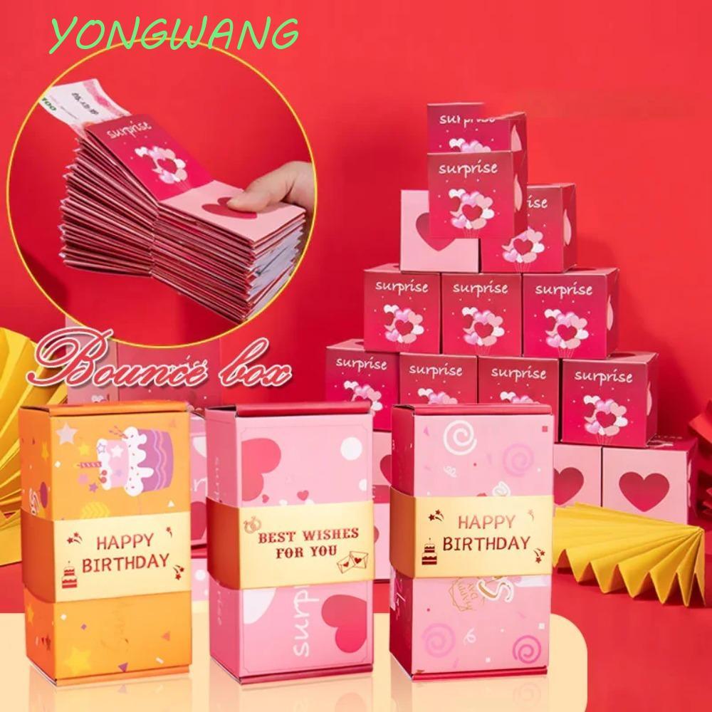 YONGWANG Surprise Bounce Box, Paper Fun Cash Explosion Gift Box, New Gift Box Luxury Pop Up Surprise