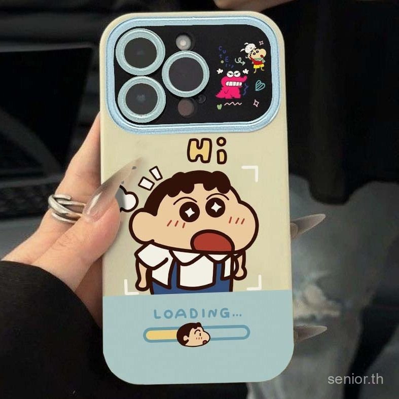 อัพเกรด 17 เคสโทรศัพท์น่ารัก Shin-Chan Progress Strip เหมาะสําหรับ iPhone 16pro 17 17pro 17promax 12
