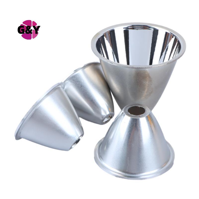 G & Y 1PC 41 มม.46 50 60 มม.อลูมิเนียม LED ไฟฉาย Reflector คอนเดนเซอร์ถ้วยสะท้อนแสงสําหรับ 10W 5W 3W