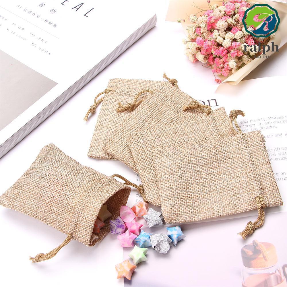 RALPH Bag Favour Gunny Drawstring Pouch Party Rustic Sack Hessian Favor