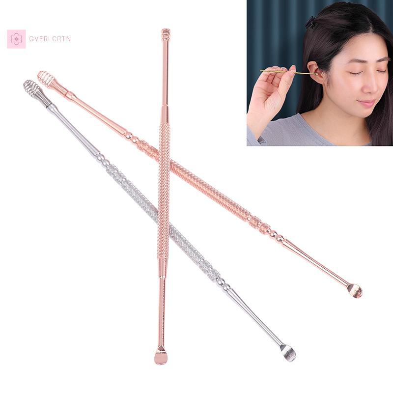 [GRL] น้ํายาทําความสะอาดกําจัดขี้หูสองหัวน้ํายากําจัดขี้หูปลายคู่ 360° เครื่องมือทําความสะอาดหูสแตนเ