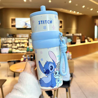 กระติกเก็บอุณหภูมิสแตนเลส316 ขนาด710ml ลายการ์ตูน มีหลอด+สายสะพาย พกพาและใช้ในรถได้